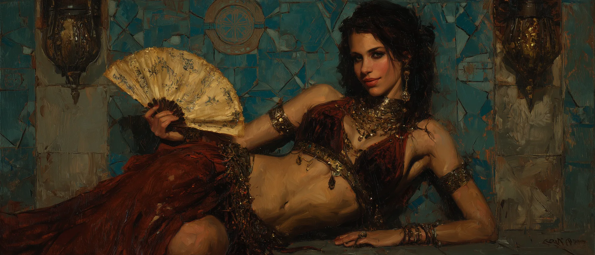 Exquisite fantasy oil painting in the style of.