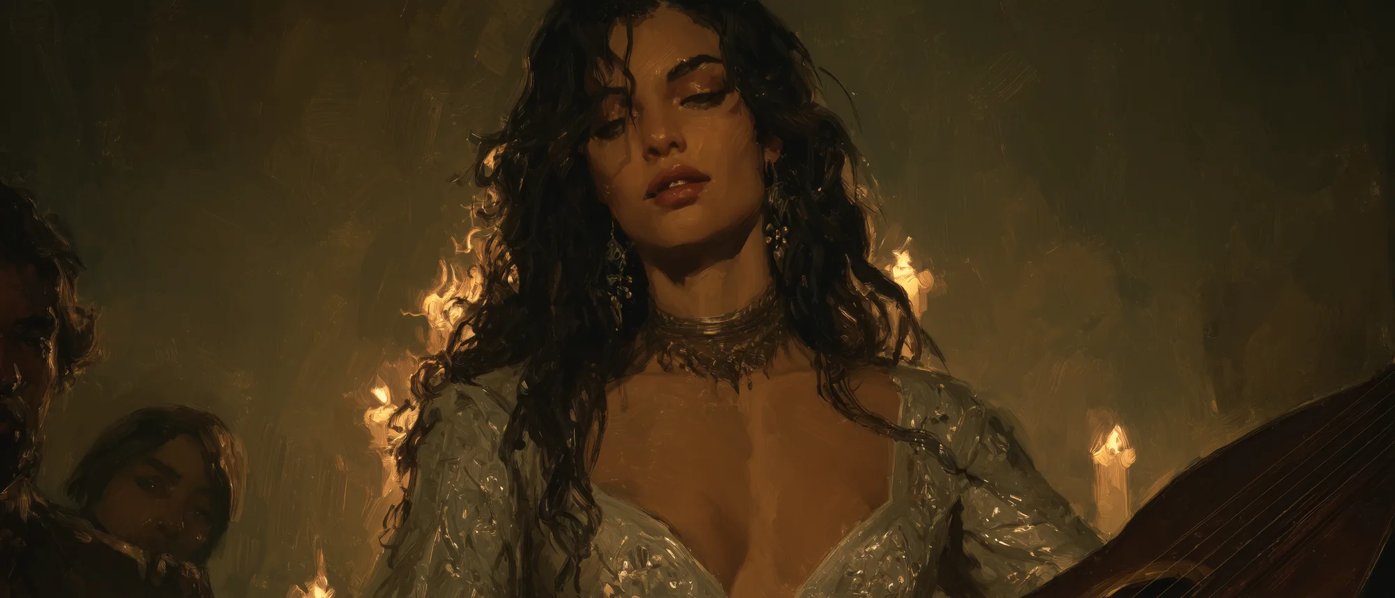 Ultra-realistic portrait of Lyric Vale a half-el.