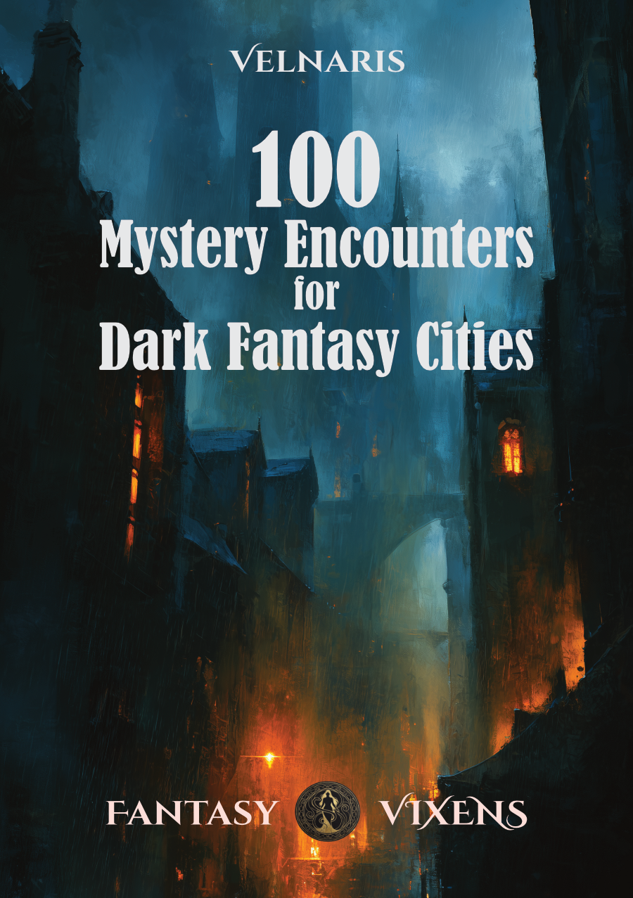 Cover of 100 Mystery Encounters for Dark Fantasy Cities