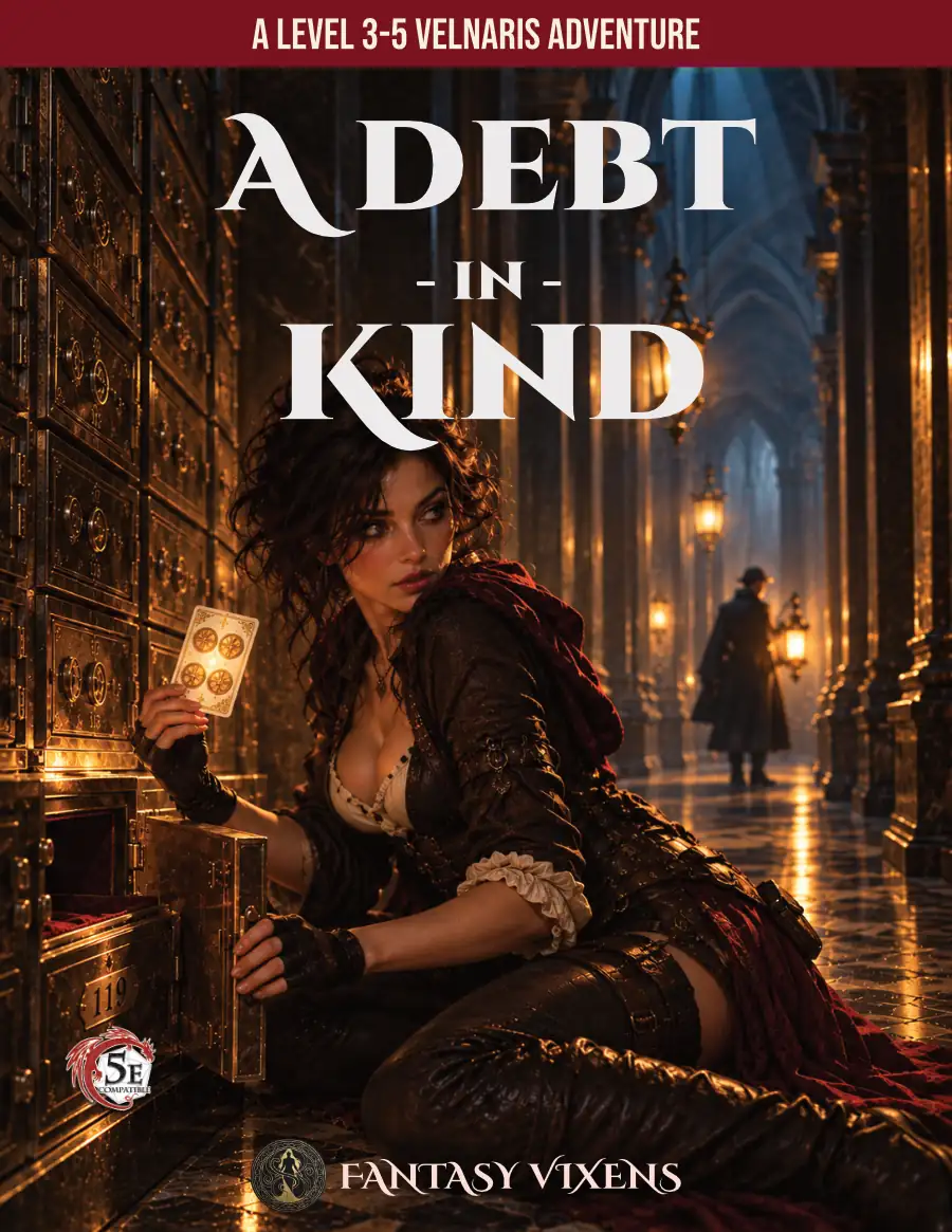 Cover of A Debt in Kind — Free Heist One-Shot (5e)