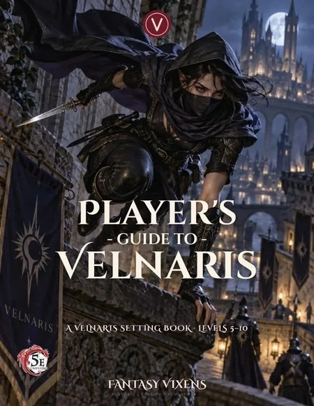 Cover of Player's Guide to Velnaris — Free 5e Player's Book